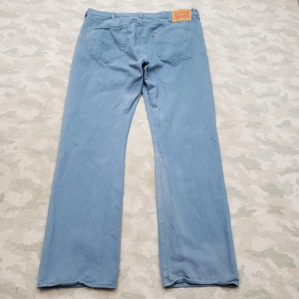 Levi's 501 Jeans Mens 38x32 Blue Straight Leg Button Fly Denim